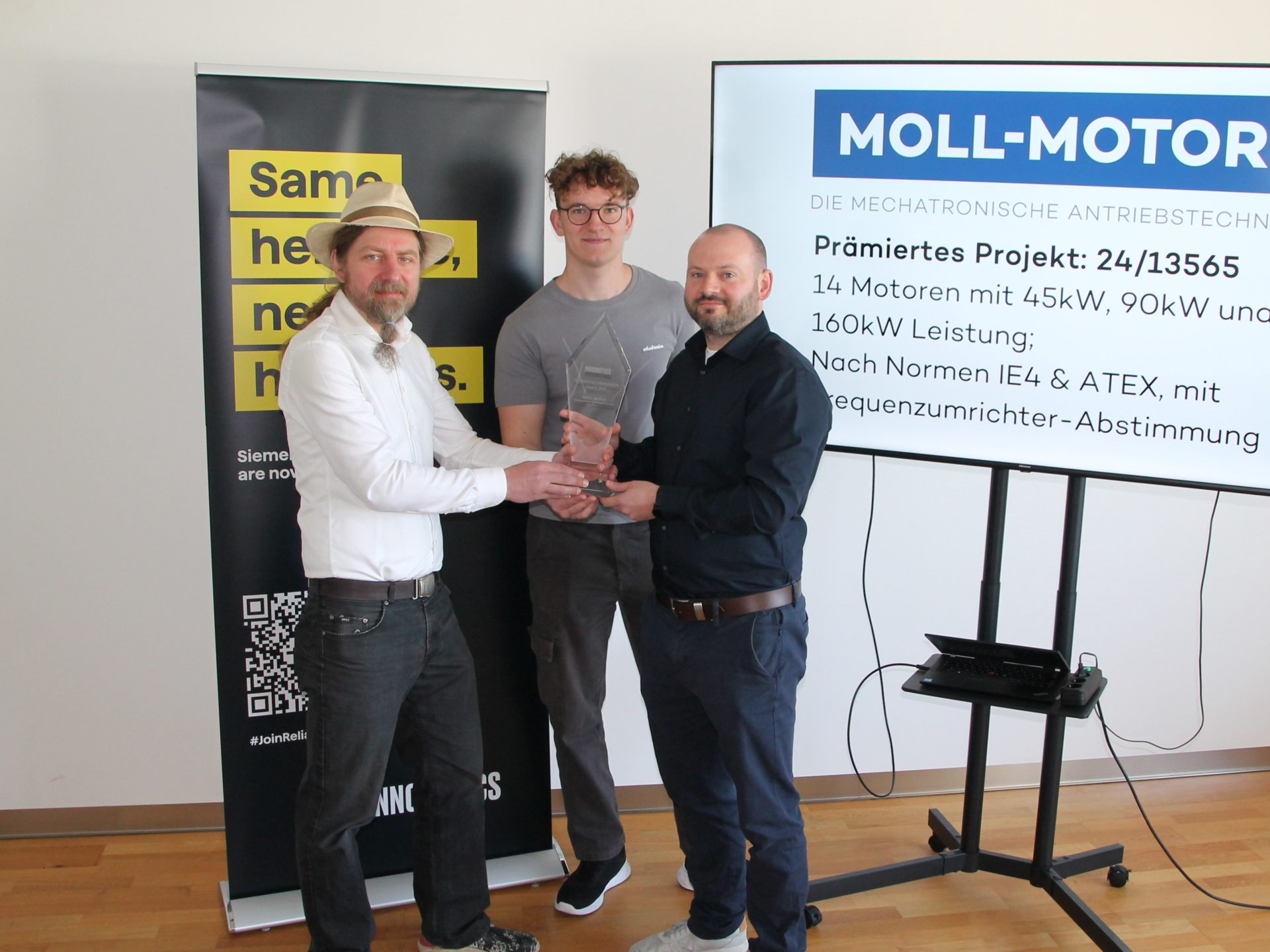 MOLL-MOTOR erhält den "Outstanding Collaboration Award“ von Innomotics